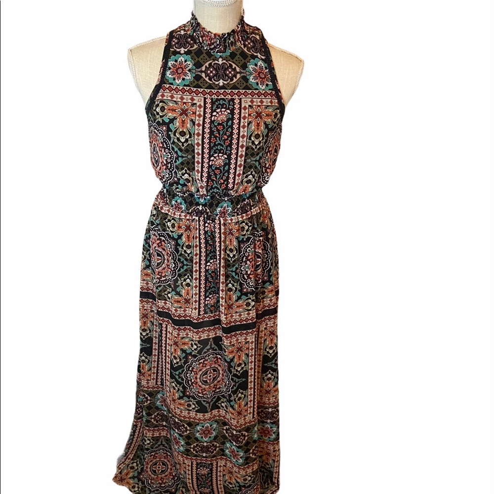 Xhilaration Boho Print Maxi Dress Size Small